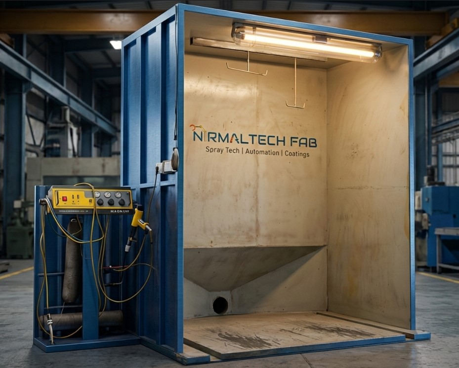 Paint Spray Booth – Downdraft Dry Filter Liquid Paint Booth, High-Airflow, Lighting, Filtration for Wet Spray Painting in Furniture, Automotive & General Manufacturing ​